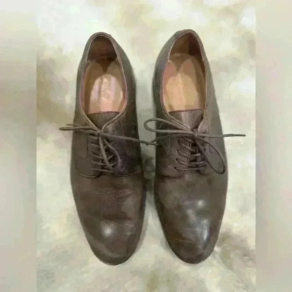 Polo Ralph Lauren Mollington Shoes Plain Oxford , Leather Upper Brown Size 9.5D - Picture 5 of 8